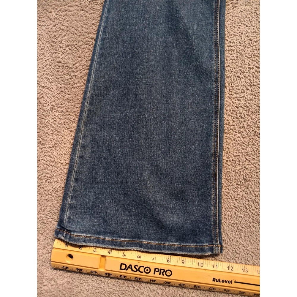 Bridge by GLY Women's High Rise Flare Jeans 31x36 Tall Dark Wash Stretch - Picture 2 of 8